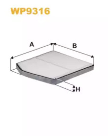 WIX FILTERS wp9316 -  Фильтр воздуха в салоне